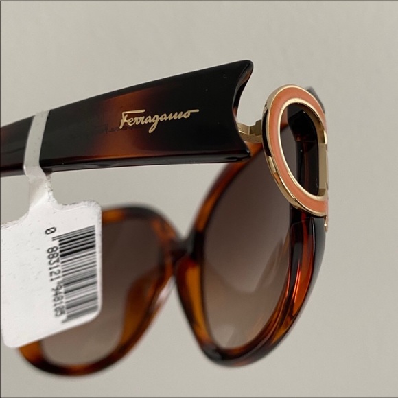 Ferragamo Sunglasses Tortoise Sunnies Oversized - Picture 5 of 8
